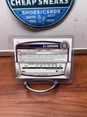 Cheap Sneaks Footwear/Sports Cards Baseball Card CJ Abrams 2023 Bowman Chrome #74 Nationals