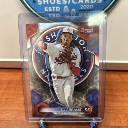 Cheap Sneaks Footwear/Sports Cards Baseball Card CJ Abrams 2023 Bowman's Best Sliver Refractor Card #41 Washington Nati