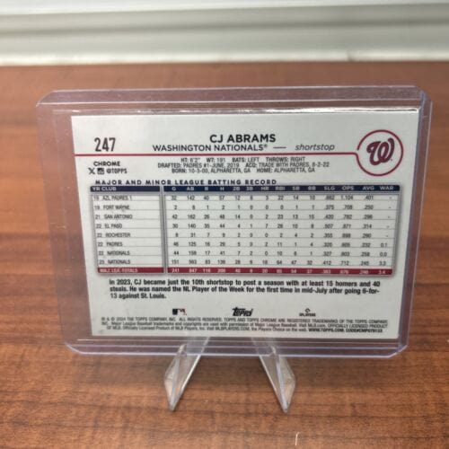 Cheap Sneaks Footwear/Sports Cards Baseball Card CJ Abrams - 2024 Topps Chrome - Logofractor Edition #247 Washington Na