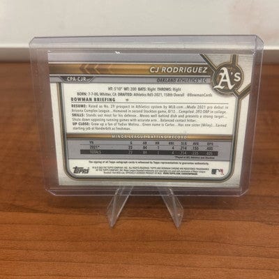 Cheap Sneaks Footwear/Sports Cards Baseball Card CJ Rodriguez 2022 Bowman Chrome #CPA-CJR RC Auto 1st Bowman