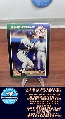 Cheap Sneaks Footwear/Sports Cards Baseball Card Claudell Washington 1989 Donruss #72 New York Yankees