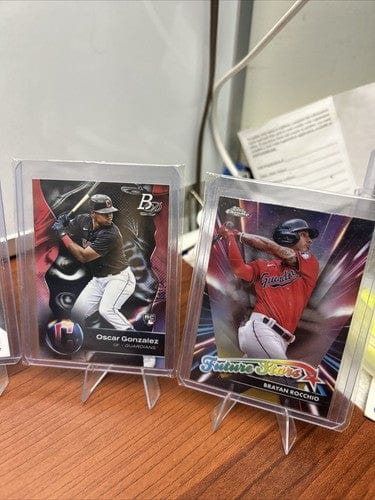 Cheap Sneaks Footwear/Sports Cards Baseball Card Cleveland Guardian Lot (10) 2023 Topps Chrome23 Bowman Platinum