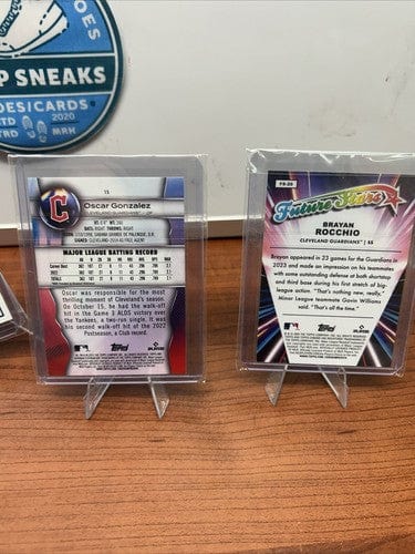 Cheap Sneaks Footwear/Sports Cards Baseball Card Cleveland Guardian Lot (10) 2023 Topps Chrome23 Bowman Platinum