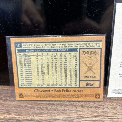 Cheap Sneaks Footwear/Sports Cards Baseball Card Cleveland Indians Greats Lot(2) Bob Feller 2022 Allen&Ginter #241 22 A