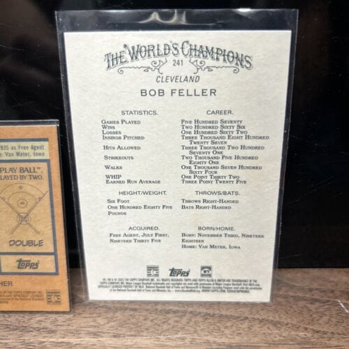 Cheap Sneaks Footwear/Sports Cards Baseball Card Cleveland Indians Greats Lot(2) Bob Feller 2022 Allen&Ginter #241 22 A