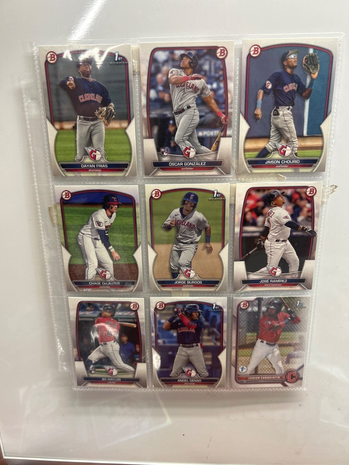 Cheap Sneaks Footwear/Sports Cards Baseball Card Clevland Indians/ Guardians Lots (9) Card with multiple varations to c