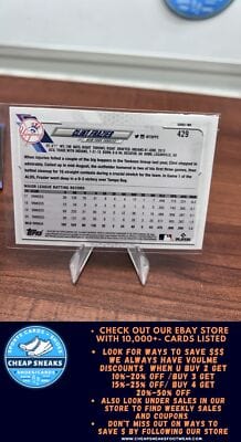 Cheap Sneaks Footwear/Sports Cards Baseball Card Clint Frazier 2021 Topps #429a New York Yankees
