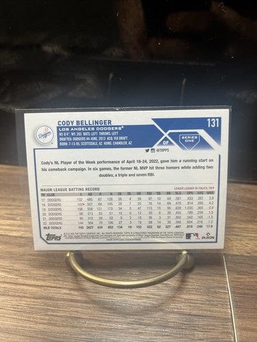 Cheap Sneaks Footwear/Sports Cards Baseball Card CODY BELLINGER 2023 Topps Series 1 Baseball #131 Los Angeles Dodgers