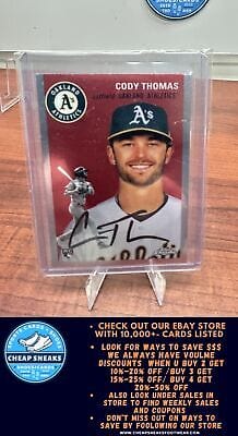 Cheap Sneaks Footwear/Sports Cards Baseball Card Cody Thomas RC 2023 Topps Chrome Platinum Anniversary #104 Oakland Ath