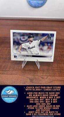 Cheap Sneaks Footwear/Sports Cards Baseball Card Cole Sulser 2022 Topps Update #US103 Miami Marlins