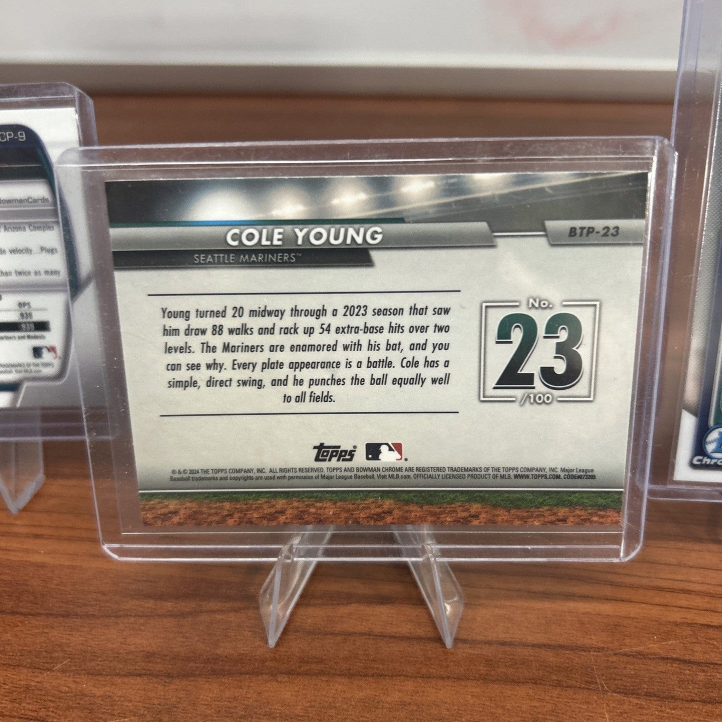 Cheap Sneaks Footwear/Sports Cards Baseball Card Cole Young 2024 Bowman Chrome #BCP-112, Bowman’s Top-100 #BTP-23 BC