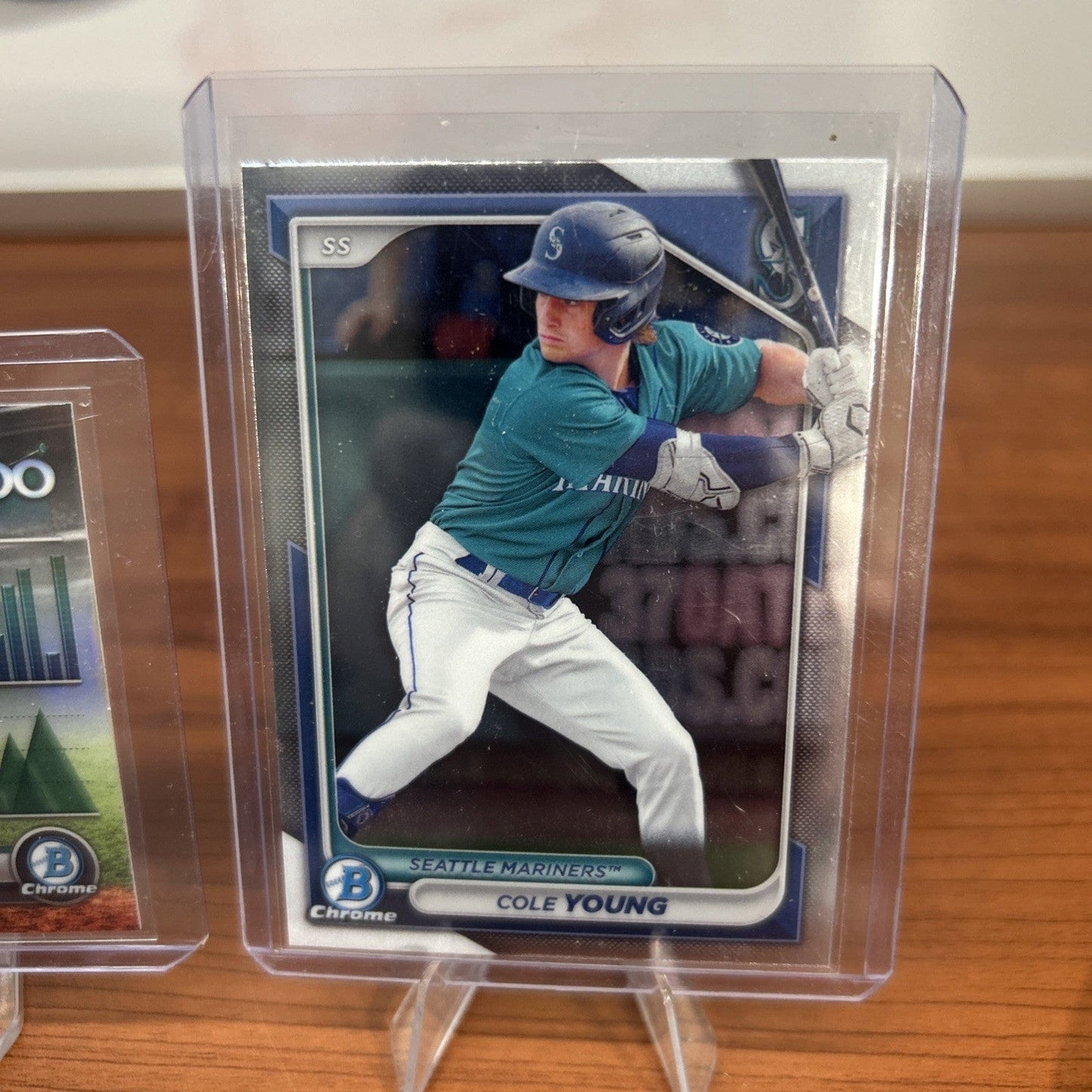 Cheap Sneaks Footwear/Sports Cards Baseball Card Cole Young 2024 Bowman Chrome Lunar Glow #BCP-112, Bowman’s Top-100