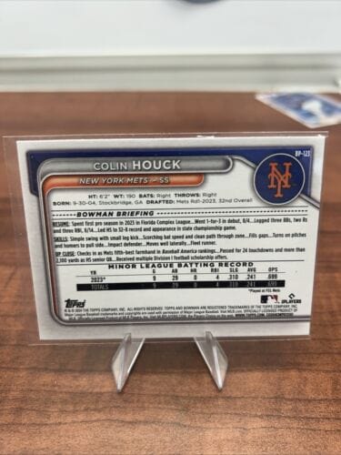Cheap Sneaks Footwear/Sports Cards Baseball Card Colin Houck 2024 Bowman #BP-123 Prospects New York Mets