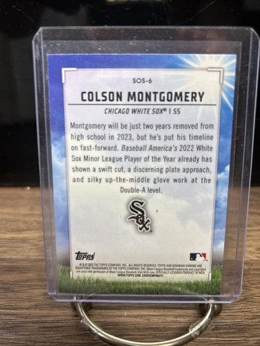 Cheap Sneaks Footwear/Sports Cards Baseball Card COLSON MONTGOMERY 2023 BOWMAN CHROME  SIGHTS ON SEPTEMBER  CHICAGO WHI