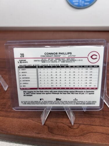 Cheap Sneaks Footwear/Sports Cards Baseball Card Connor Phillips RC 2024 Topps Chrome Purple Logofractor Refractor /250