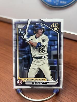 Cheap Sneaks Footwear/Sports Cards Baseball Card Cooper Pratt 2024 Bowman Prospects #BP-137 Milwaukee Brewers