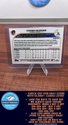 Cheap Sneaks Footwear/Sports Cards Baseball Card Corbin Burnes 2022 Topps Chrome Logofractor Edition #56 Milwaukee Brew