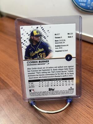 Cheap Sneaks Footwear/Sports Cards Baseball Card Corbin Burnes 2023 Topps Pristine #2 Milwaukee Brewers