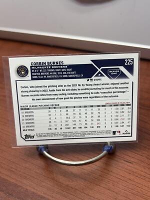 Cheap Sneaks Footwear/Sports Cards Baseball Card Corbin Burnes 2023 Topps series one #225 Milwaukee Brewers