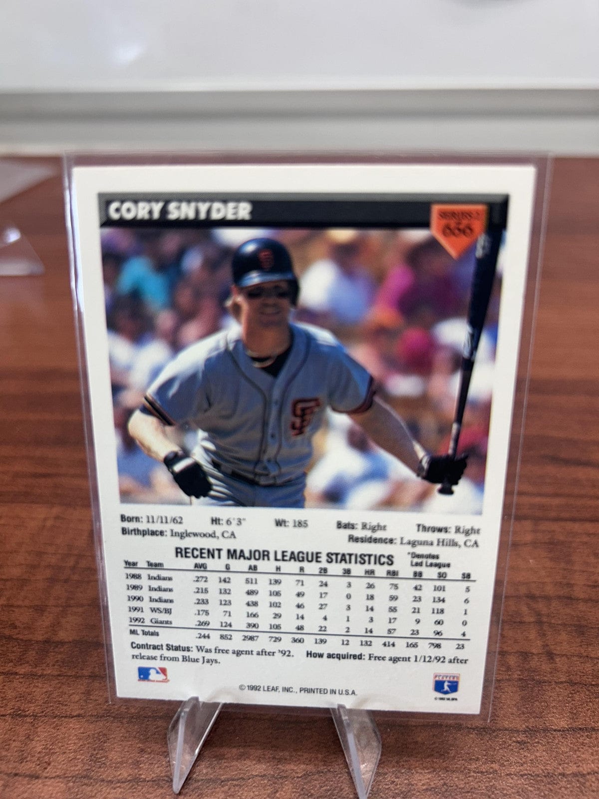 Cheap Sneaks Footwear/Sports Cards Baseball Card Cory Snyder 1993 Donruss #656 San Francisco Giants