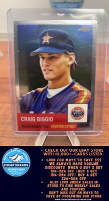 Cheap Sneaks Footwear/Sports Cards Baseball Card Craig Biggio 2022 Topps Chrome Platinum Anniversary #75 Houston Astros