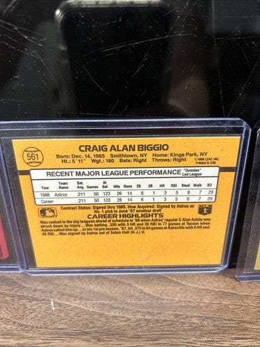 Cheap Sneaks Footwear/Sports Cards Baseball Card Craig Biggio RC Lot (6) Houston Astros 89 Topps RC,89 Donruss RC, 92 U