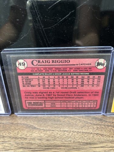 Cheap Sneaks Footwear/Sports Cards Baseball Card Craig Biggio RC Lot (6) Houston Astros 89 Topps RC,89 Donruss RC, 92 U
