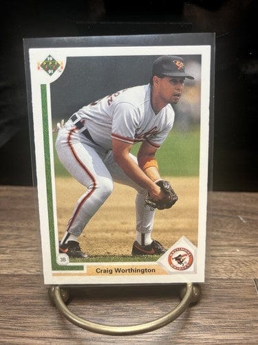 Cheap Sneaks Footwear/Sports Cards Baseball Card Craig Worthington Baltimore Orioles 1991 Upper Deck Baseball Card