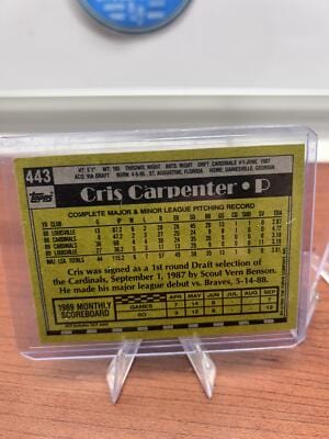Cheap Sneaks Footwear/Sports Cards Baseball Card Cris Carpenter 1990 Topps #443 St. Louis Cardinals