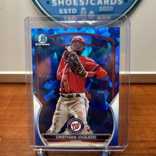 Cheap Sneaks Footwear/Sports Cards Baseball Card Cristhian Vaquero 2023 Bowman Chrome Prospects Sapphire #BCP-209 Natio