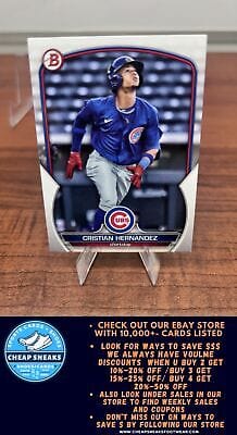 Cheap Sneaks Footwear/Sports Cards Baseball Card Cristian Hernandez 2023 Bowman Prospects #BP-24 Chicago Cubs