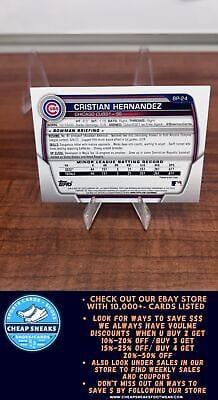 Cheap Sneaks Footwear/Sports Cards Baseball Card Cristian Hernandez 2023 Bowman Prospects #BP-24 Chicago Cubs