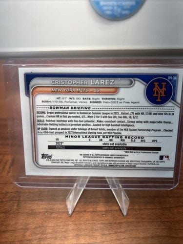 Cheap Sneaks Footwear/Sports Cards Baseball Card Cristopher Larez 2024 Bowman Chrome  1st Chrome Prospect Auto #CPA-CLA