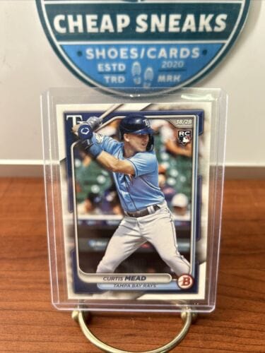 Cheap Sneaks Footwear/Sports Cards Baseball Card Curtis Mead - ROOKIE - Tampa Bay Rays - 2024 Topps Bowman - #28