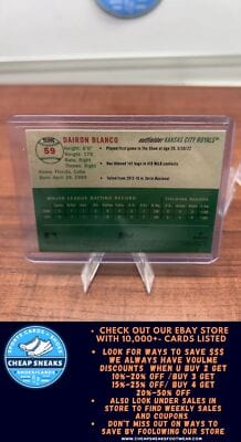 Cheap Sneaks Footwear/Sports Cards Baseball Card Dairon Blanco RC 2023 Topps Chrome Platinum Anniversary #59 Kansas Cit