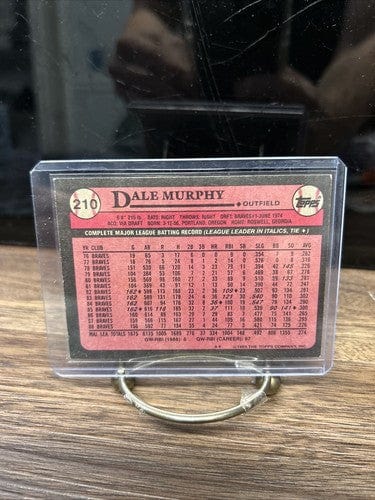 Cheap Sneaks Footwear/Sports Cards Baseball Card Dale Murphy 1989 Topps Baseball # 210 Atlanta Braves