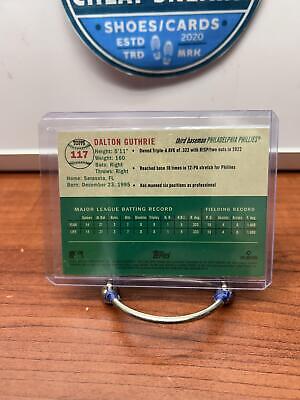Cheap Sneaks Footwear/Sports Cards Baseball Card Dalton Guthrie /100 RC 2023 Topps Chrome Platinum Anniv Blue Lava Refr