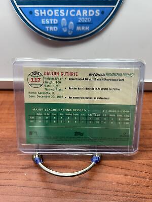 Cheap Sneaks Footwear/Sports Cards Baseball Card Dalton Guthrie RC 2023 Topps Chrome Platinum Anniversary #117 Phillies