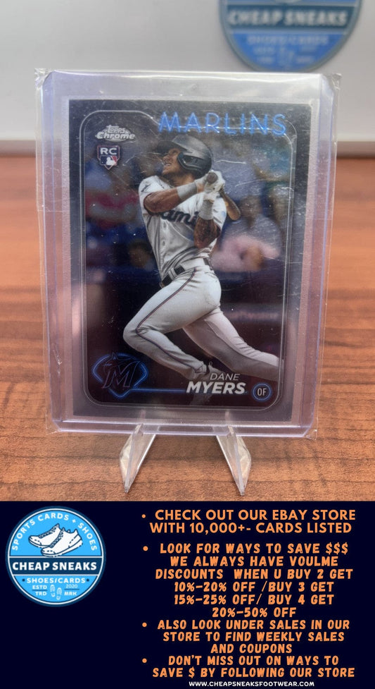 Cheap Sneaks Footwear/Sports Cards Baseball Card Dane Myers RC 2024 Topps Chrome #46 Miami Marlins