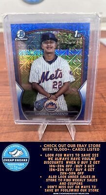 Cheap Sneaks Footwear/Sports Cards Baseball Card Dangelo Sarmiento 2023 Bowman Chrome Blue Mojo Refractor #BCP-161 Mets