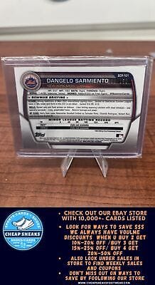 Cheap Sneaks Footwear/Sports Cards Baseball Card Dangelo Sarmiento 2023 Bowman Chrome Blue Mojo Refractor #BCP-161 Mets