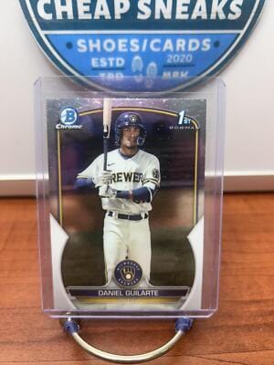 Cheap Sneaks Footwear/Sports Cards Baseball Card Daniel Guilarte 2023 Bowman Chrome Prospects #BCP-21 Milwaukee Brewers