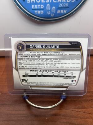 Cheap Sneaks Footwear/Sports Cards Baseball Card Daniel Guilarte 2023 Bowman Chrome Prospects #BCP-21 Milwaukee Brewers