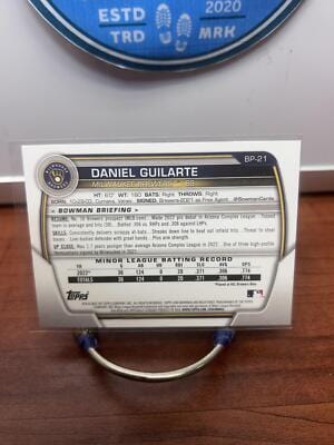 Cheap Sneaks Footwear/Sports Cards Baseball Card Daniel Guilarte 2023 Bowman Prospects #BP-21 Milwaukee Brewers
