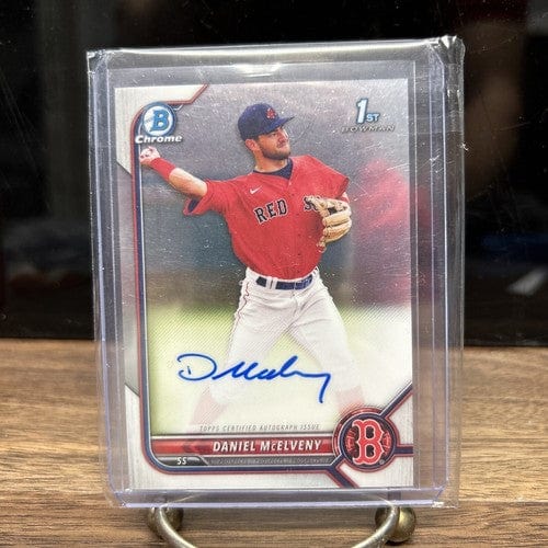 Cheap Sneaks Footwear/Sports Cards Baseball Card Daniel McElveny 2022 Bowman Chrome Prospect Autograph Boston Red Sox A