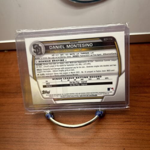 Cheap Sneaks Footwear/Sports Cards Baseball Card Daniel Montesino 2023 1st Bowman Chrome Grn Lunar Glow Refractor #BCP-