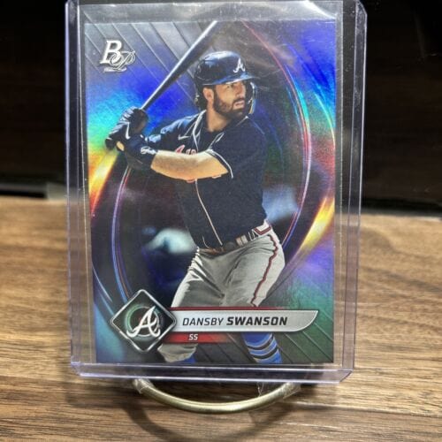 Cheap Sneaks Footwear/Sports Cards Baseball Card Dansby Swanson 2022 Bowman Platinum #100 Atlanta Braves
