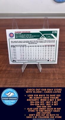 Cheap Sneaks Footwear/Sports Cards Baseball Card Dansby Swanson 2023 Topps Holiday #H190 Chicago Cubs