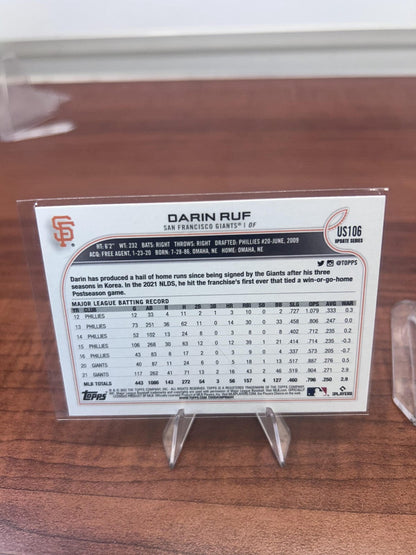 Cheap Sneaks Footwear/Sports Cards Baseball Card Darin Ruf 2022 Topps Update #US106 San Francisco Giants