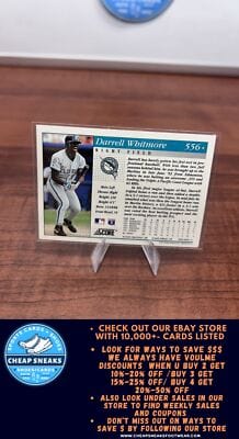 Cheap Sneaks Footwear/Sports Cards Baseball Card Darrell Whitmore 1994 Score #556 Florida Marlins
